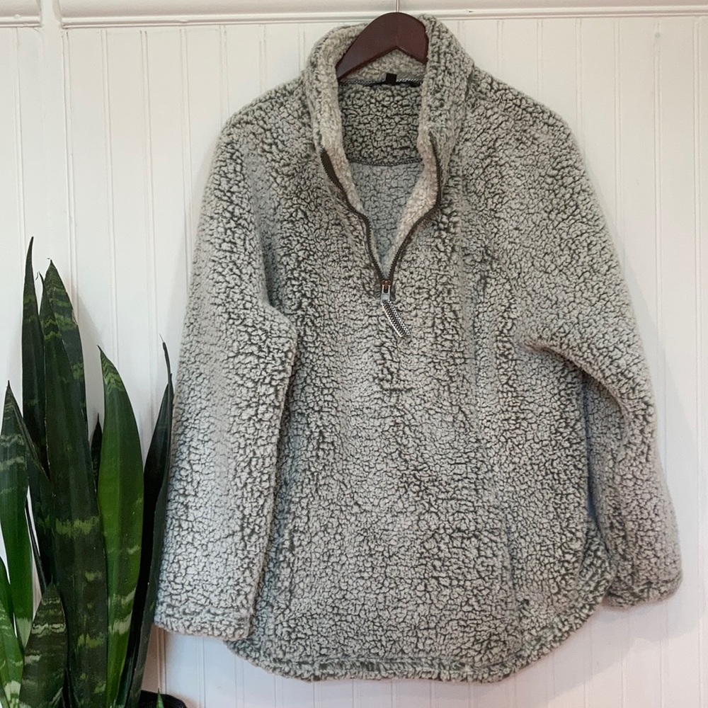 Stoic Long Pile 1/4 ZIP Fleece Pullover NWT